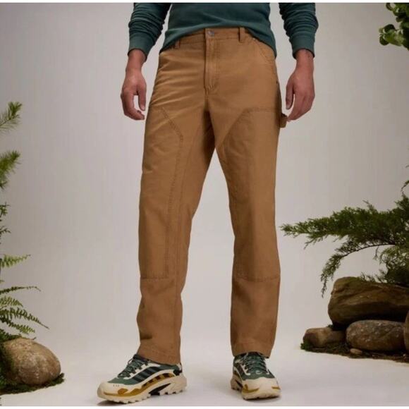 Alpine Design Utility Pants Mens 34 X 30 Brown Khaki 100% ORGANIC Cotton Relaxed - Picture 1 of 13